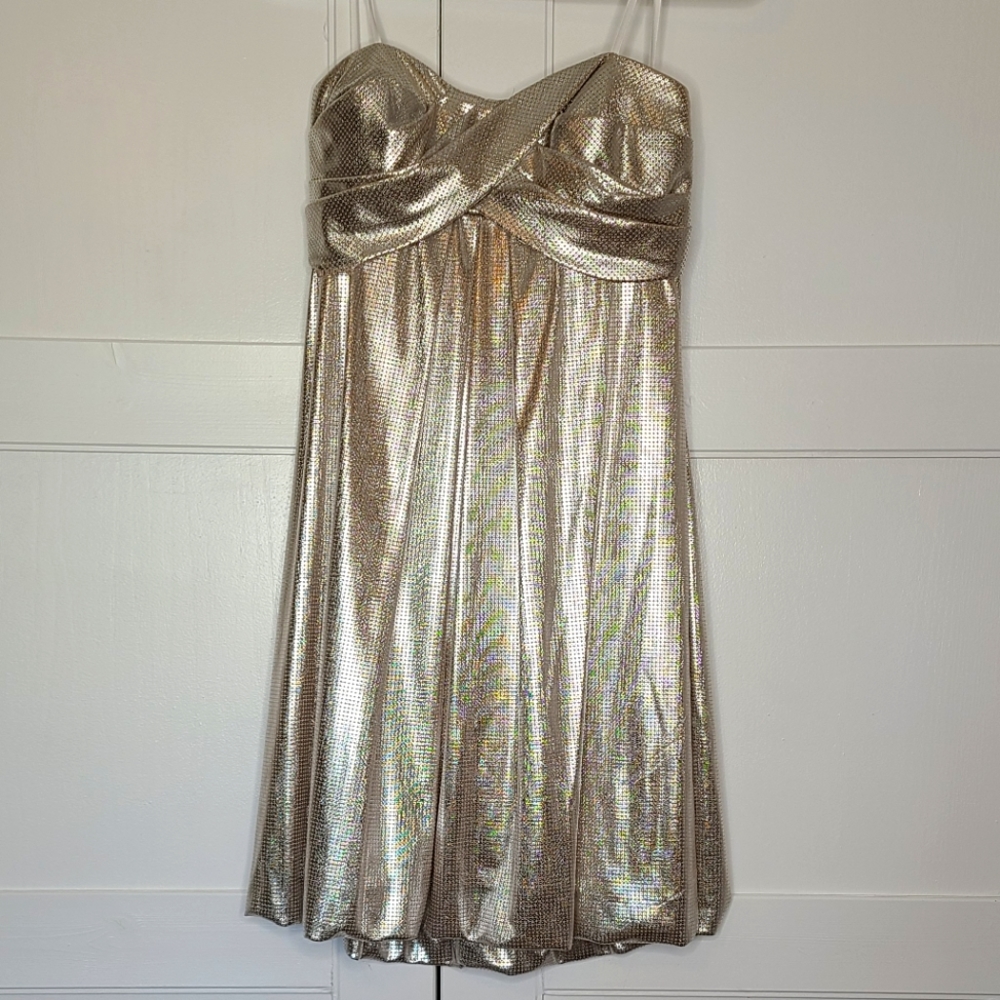 NEW strapless champagne Xscape dress